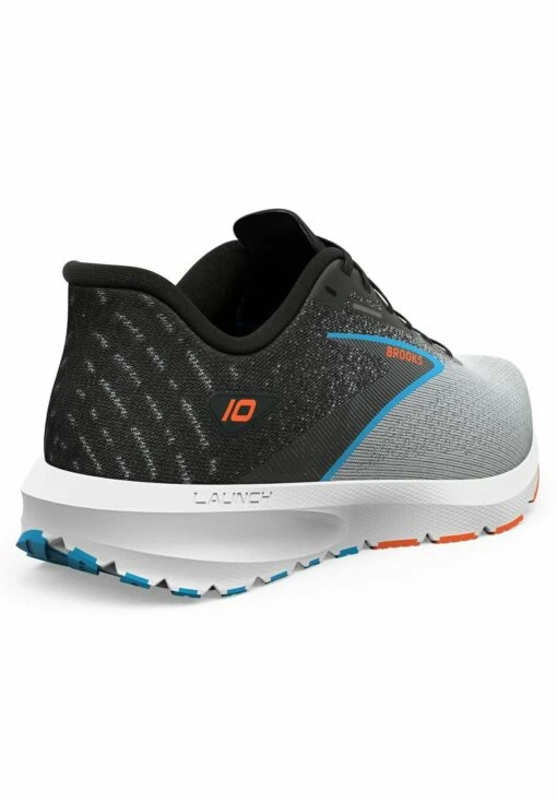 BROOKS Launch 10 - Hardloopschoenen Neutraal - Black/Grey/Orange Clown Fish - Afbeelding 4