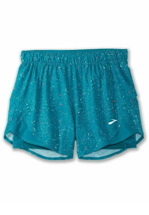 BROOKS Chaser 5" 2-In-1 Short - Korte Broeken - Lagoon Speckle Print Lagoon - Afbeelding 8