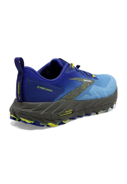 BROOKS Cascadia 17 - Trail Hardloopschoenen - Blue Surf The Web Sulphur - Afbeelding 4