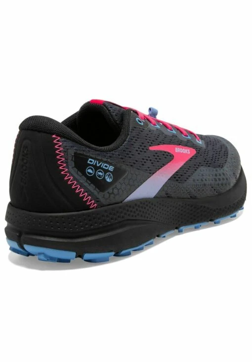 BROOKS Divide 3 - Trail Hardloopschoenen - Ebony Black Diva Pink - Afbeelding 4