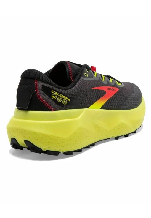 BROOKS Caldera 6 - Trail Hardloopschoenen - Black Fiery Red Blazing Yellow - Afbeelding 4