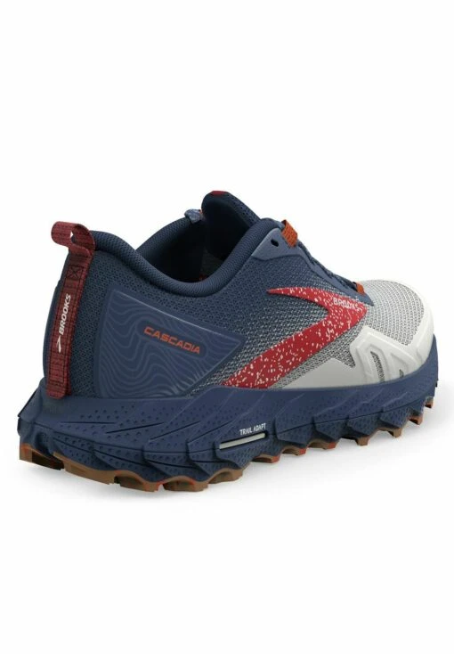 BROOKS Cascadia 17 - Trail Hardloopschoenen - White Navy Bittersweet - Afbeelding 4