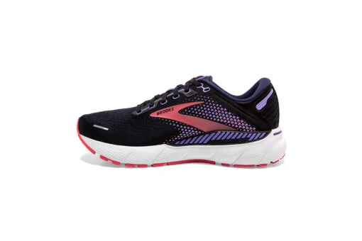 Brooks Adrenaline GTS 22 Loopschoen Zwart/paars/koraal Dames - Afbeelding 2