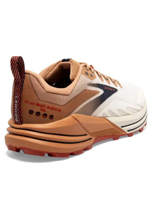 BROOKS Cascadia 16 - Trail Hardloopschoenen - White Biscuit Rooibos - Afbeelding 4