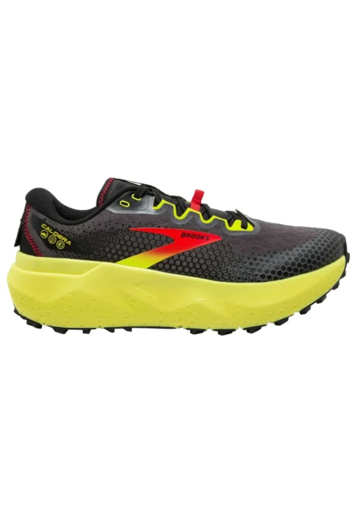 BROOKS Caldera 6 - Trail Hardloopschoenen - Black Fiery Red Blazing Yellow - Afbeelding 3