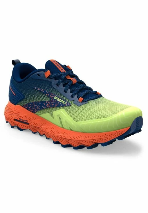 BROOKS Cascadia 17 - Trail Hardloopschoenen - Sharp Green Navy Firecracker - Afbeelding 2