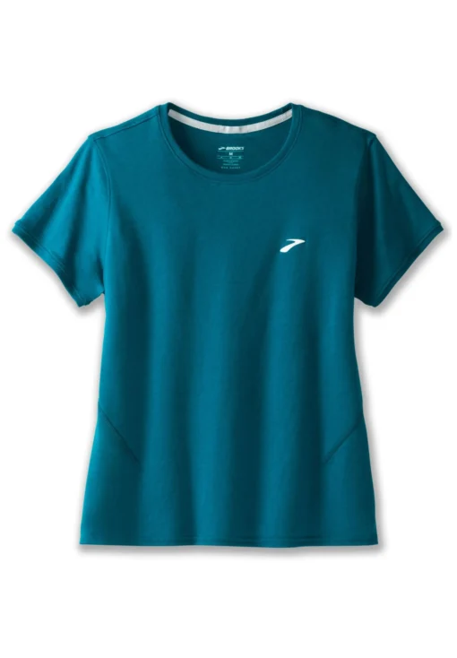 BROOKS Distance Short Sleeve- T-Shirt Print - Htr Lagoon - Afbeelding 3