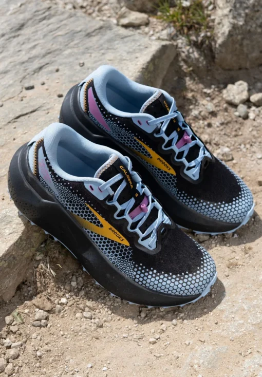 BROOKS Caldera 6 - Trail Hardloopschoenen - Black Blue Yellow - Afbeelding 6