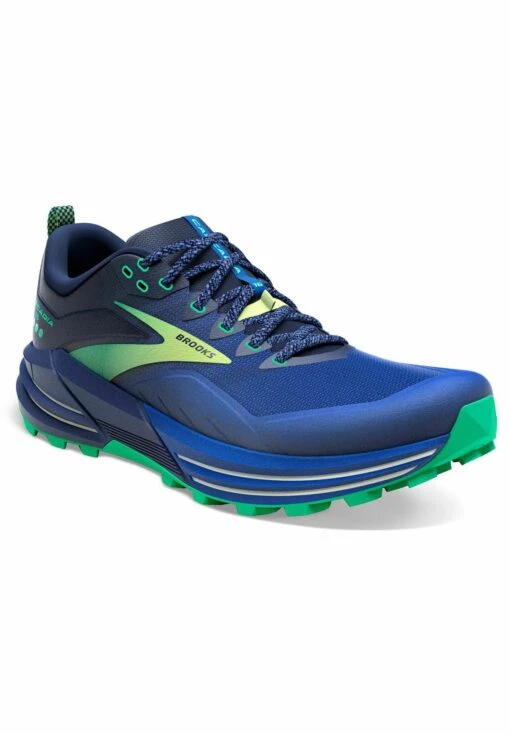 BROOKS Cascadia 16 - Trail Hardloopschoenen - Blue Surf The Web Green - Afbeelding 2