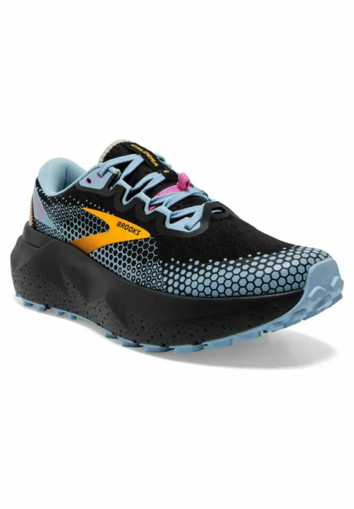 BROOKS Caldera 6 - Trail Hardloopschoenen - Black Blue Yellow - Afbeelding 2