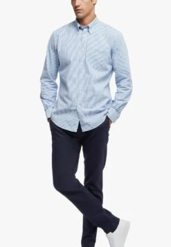 Seersucker- Overhemd - Light Blue -Mode Kleding Winkel bf91ddabd20643cd874f060b92dbd5fb