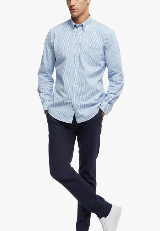 Seersucker- Overhemd - Light Blue - Afbeelding 3