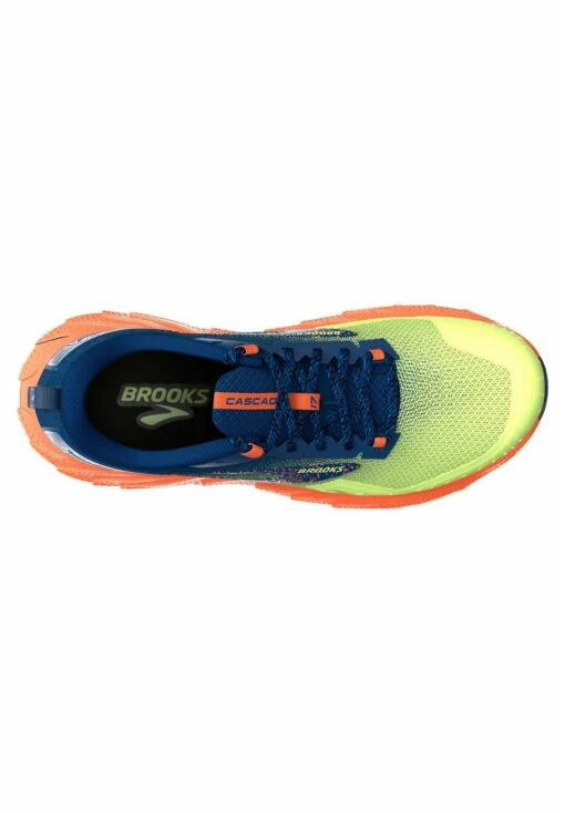 BROOKS Cascadia 17 - Trail Hardloopschoenen - Sharp Green Navy Firecracker - Afbeelding 3