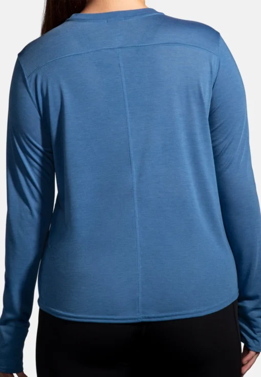 Distance Graphic Long Sleeve - Longsleeve - Heather Blue Ash Brooks Logo - Afbeelding 2