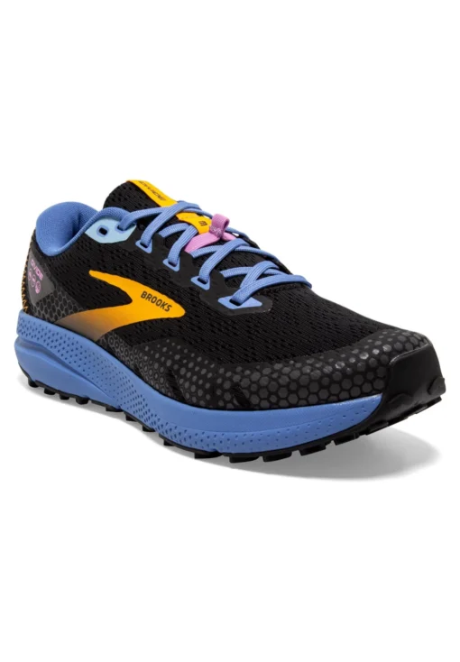 BROOKS Divide 3 - Trail Hardloopschoenen - Black Blue Yellow - Afbeelding 2