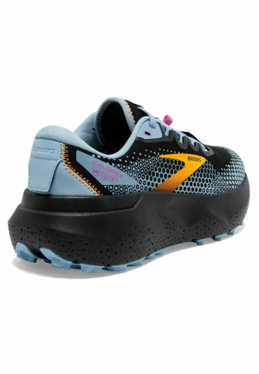 BROOKS Caldera 6 - Trail Hardloopschoenen - Black Blue Yellow - Afbeelding 4